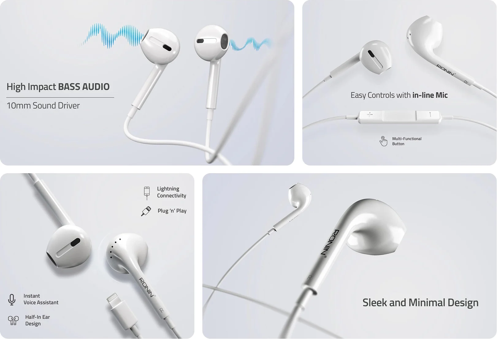 ICORD Handsfree R-825 Ronin Wired Handsfree available on Flexy Bay