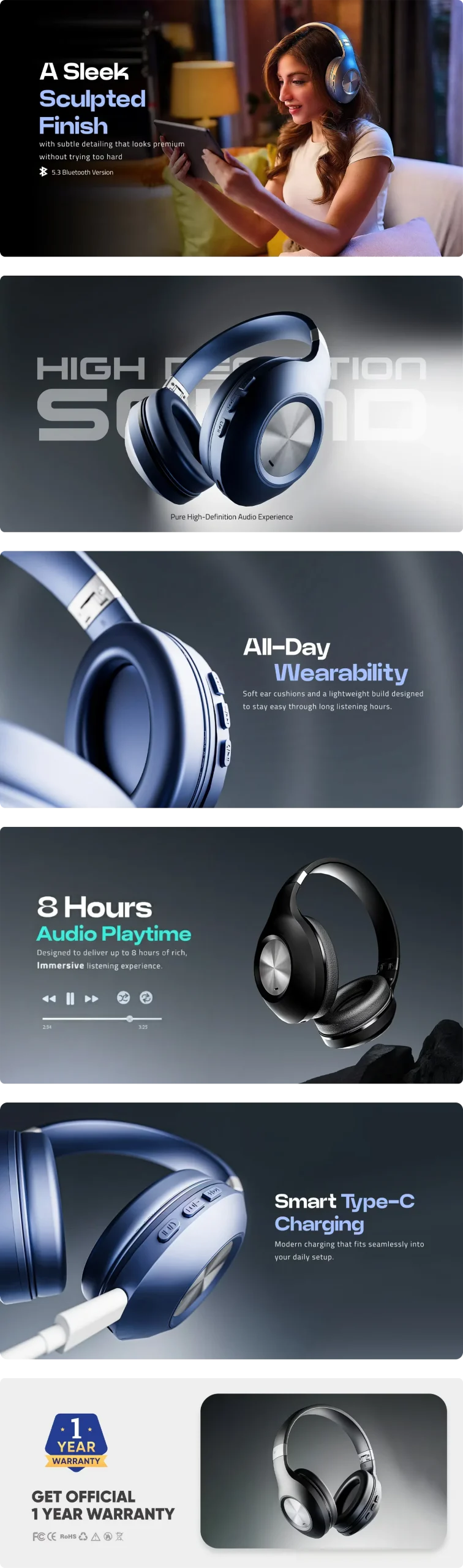 Bang Headphone R-1500 Ronin Wireless Headphones available on Flexy Bay