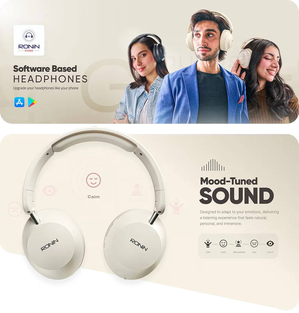 Magnitude Headphone R-1505 Ronin Wireless Headphones available on Flexy Bay