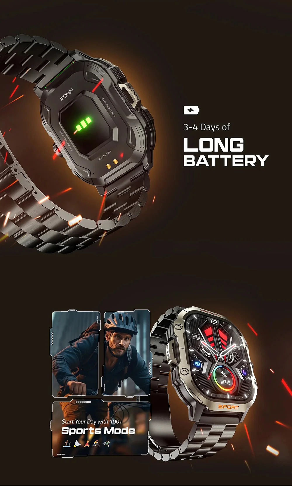 Luxe Smart Watch R-013 Ronin Smart Watch available on Flexy Bay