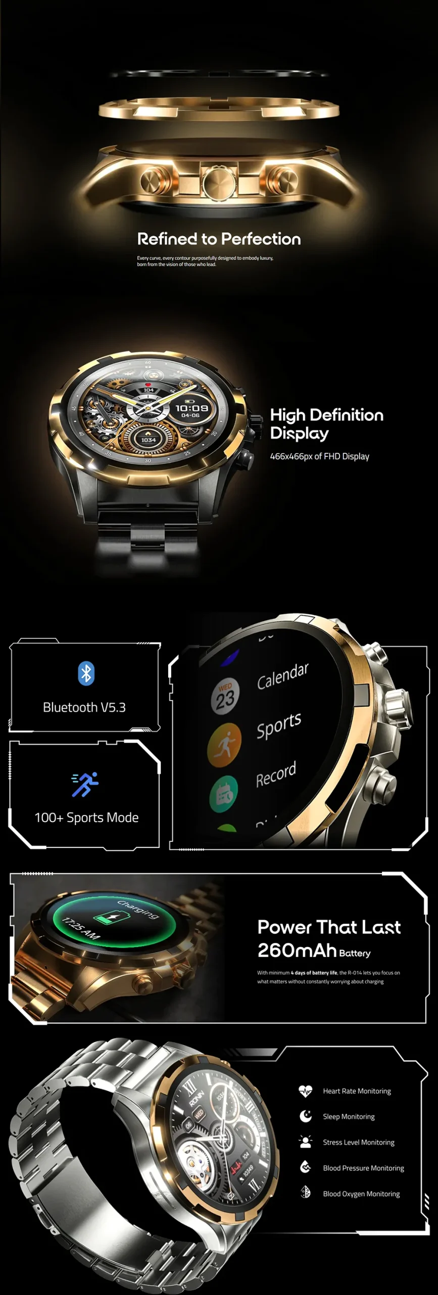 Luxe Smart Watch R-014 Ronin Smart Watch available on Flexy Bay